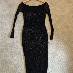 Elegant Black Sheer Dress